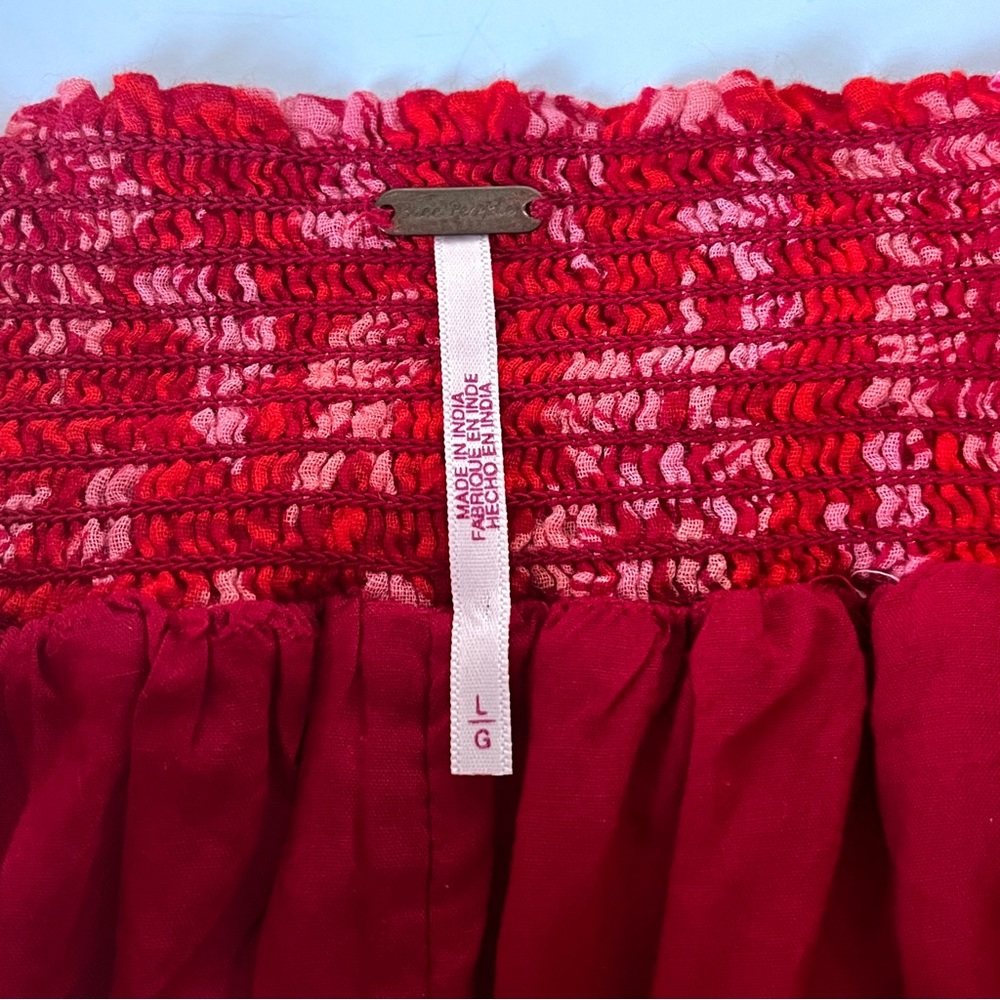 Free People Red Floral Maxi Skirt - Picture 2 of 7